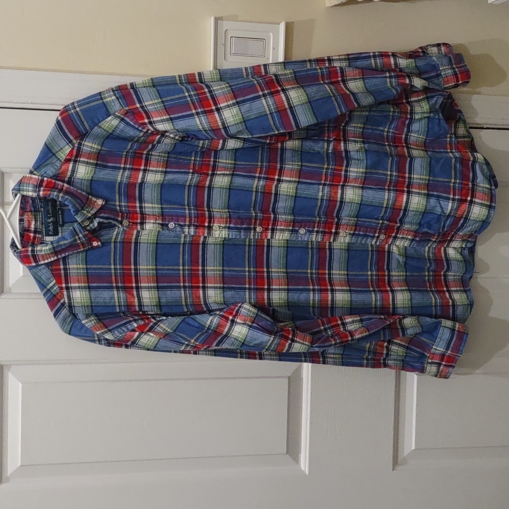 Men's Ralph Lauren plaid flannel shirt size 2XLT Tall classic fit